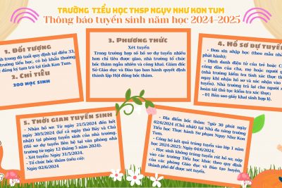 Thông báo tuyển sinh năm học 2024-2025